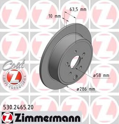 530.2465.20 Zimmermann Диск тормозной COAT Z