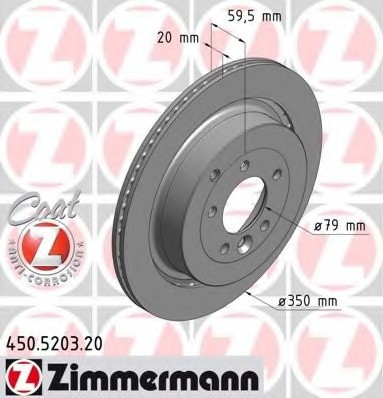 450.5203.20 Zimmermann Диск гальмівний 450.5203.20 ZIMMERMANN