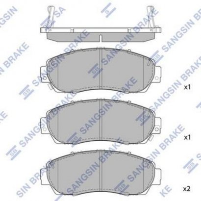 SP2115A Hi-Q (SANGSIN BRAKE) Комплект гальмівних колодок  - дискові