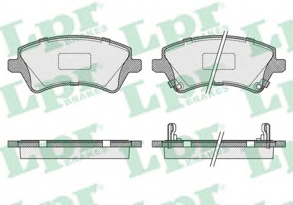 05P1002 LPR Тормозные колодки дисковые 05P1002 LPR