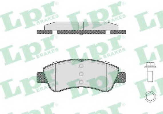 05P1188 LPR Комплект гальмівних колодок з 4 шт. дисків