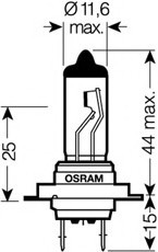 64210NBU OSRAM (Япония) Автолампа Osram (H7 12V 55W) 64210NBU