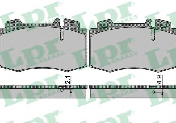 05P849 LPR Тормозные колодки дисковые 05P849 LPR