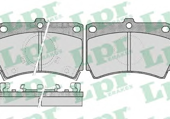 05P587 LPR Комплект гальмівних колодок з 4 шт. дисків