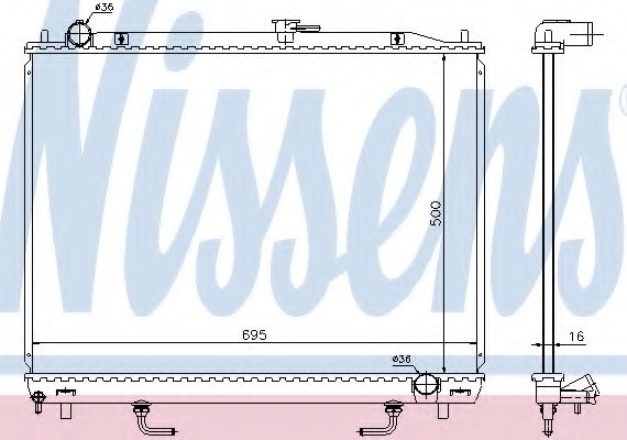 628959 NISSENS (Дания) Радиатор охлаждения 628959 NISSENS