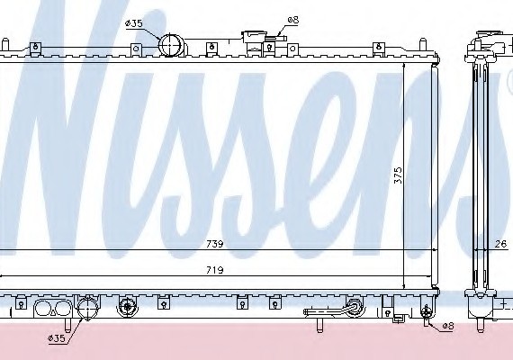 62869A NISSENS (Дания) РАДІАТОР ОХОЛОДЖЕННЯ 62869A NISSENS