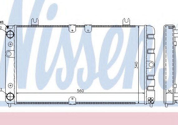 623554 NISSENS (Дания) Радіатор LADA KALINA(04-)1.4 i 16V(+)[OE 11181301012] NISSENS
