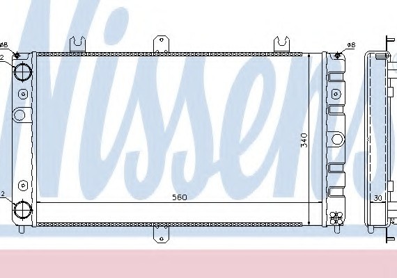 623553 NISSENS (Дания) РАДІАТОР ОХОЛОДЖЕННЯ 623553 NISSENS