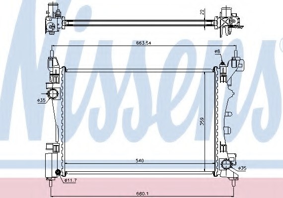 636005 NISSENS (Дания) Радиатор охолоджування 636005 NISSENS