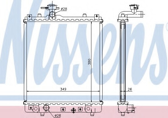 63014A NISSENS (Дания) РАДІАТОР ОХОЛОДЖЕННЯ 63014A NISSENS