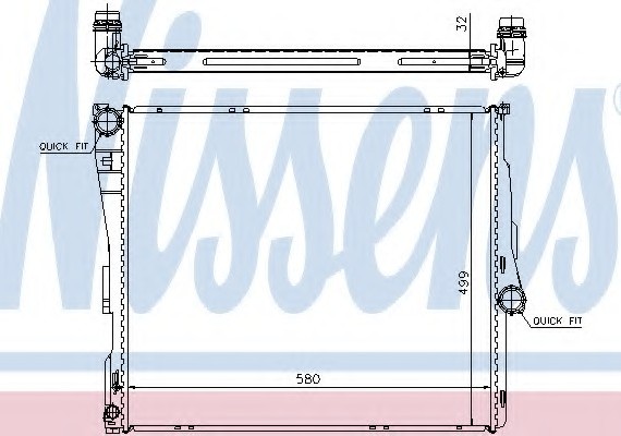 60803A NISSENS (Дания) РАДІАТОР ОХОЛОДЖЕННЯ 60803A NISSENS