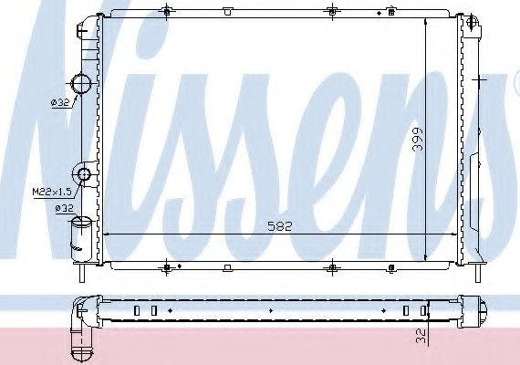 63938A NISSENS (Дания) Радиатор охлаждения 63938A NISSENS
