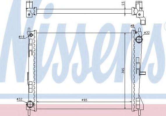 637605 NISSENS (Дания) Радиатор охолоджування 637605 NISSENS