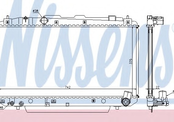 64638A NISSENS (Дания) Радиатор охолоджування 64638A NISSENS