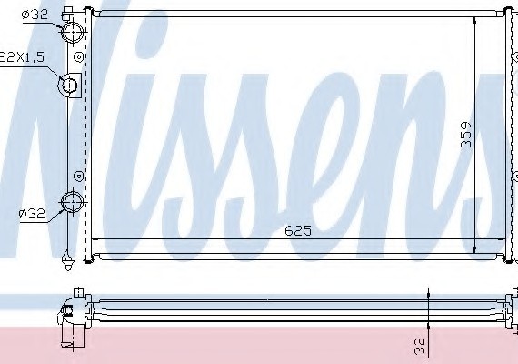 652551 NISSENS (Дания) РАДІАТОР ОХОЛОДЖЕННЯ 652551 NISSENS