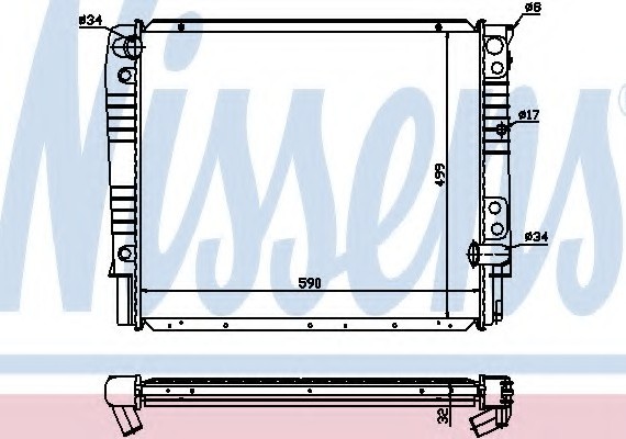 65528A NISSENS (Дания) РАДІАТОР ОХОЛОДЖЕННЯ 65528A NISSENS
