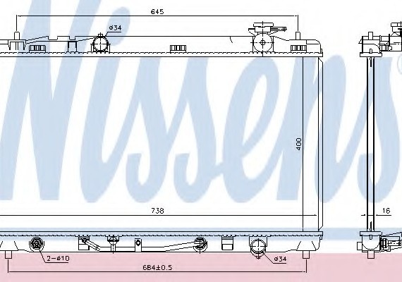 646844 NISSENS (Дания) РАДІАТОР ОХОЛОДЖЕННЯ 646844 NISSENS