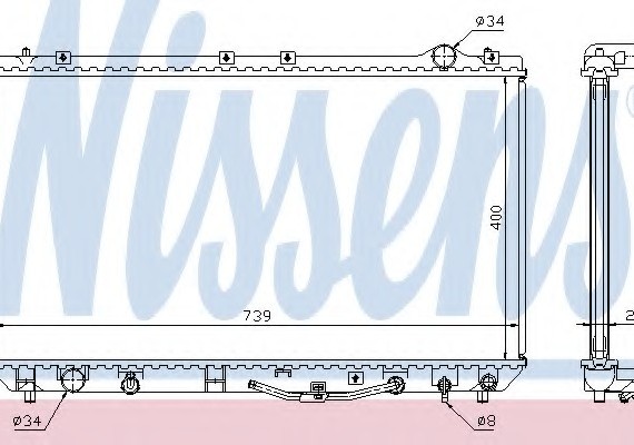 647541 NISSENS (Дания) Радиатор охлаждения 647541 NISSENS