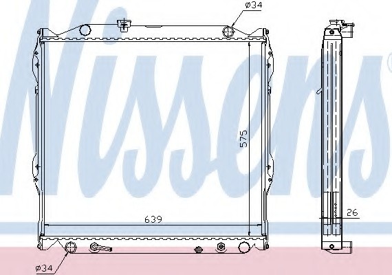 647551 NISSENS (Дания) Радиатор охлаждения 647551 NISSENS