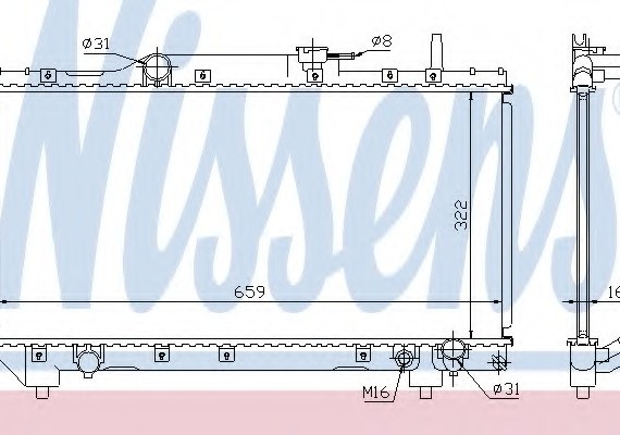 64837A NISSENS (Дания) Радиатор охлаждения 64837A NISSENS