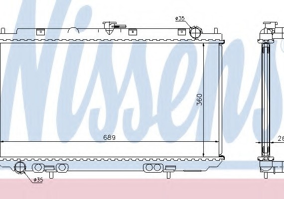 67349A NISSENS (Дания) Радиатор охолоджування 67349A NISSENS