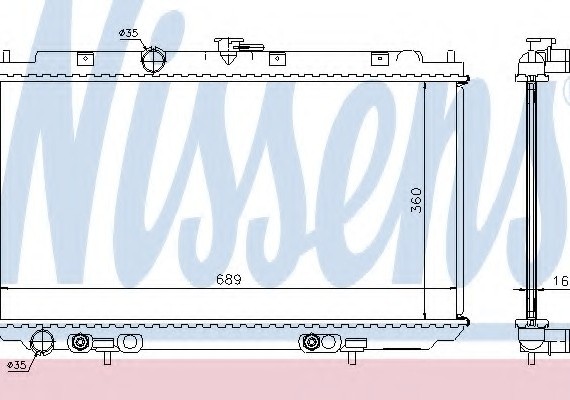 67347A NISSENS (Дания) Радиатор охолоджування 67347A NISSENS