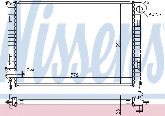 69700A NISSENS (Дания) Радиатор охлаждения 69700A NISSENS