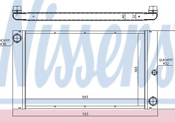 60762 NISSENS (Дания) Радиатор охлаждения 60762 NISSENS