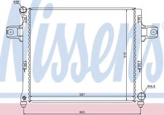 61022 NISSENS (Дания) РАДІАТОР ОХОЛОДЖЕННЯ 61022 NISSENS