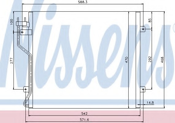 Фото конденсер кондиціонера 94773 NISSENS 94773 NISSENS (Дания) 94773 NISSENS (Дания) Конденсер кондиціонера 94773 NISSENS