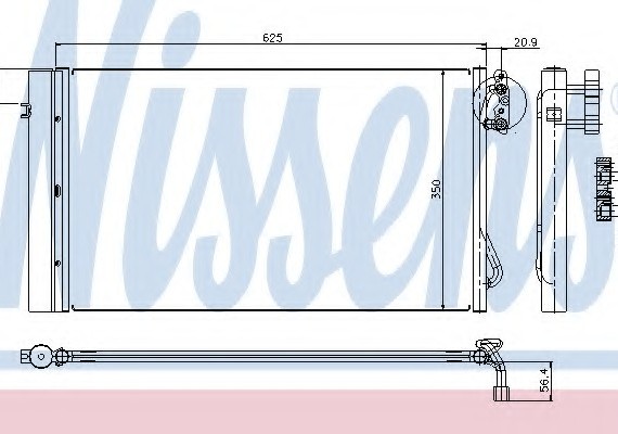 94873 NISSENS (Дания) Радіатор кондиціонера First Fit