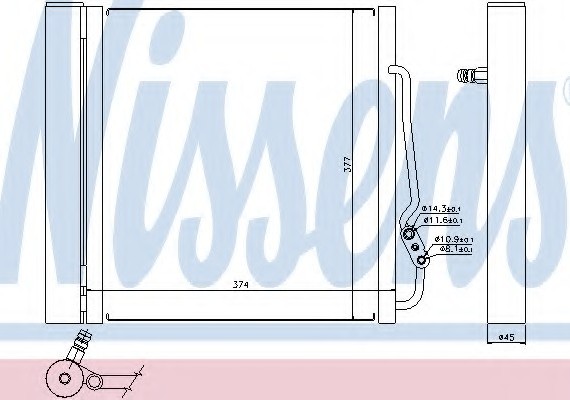 94543 NISSENS (Дания) Конденсер MCC SMART CITY-COUPE(98-)0.6(+)[OE 0001632V003] NISSENS