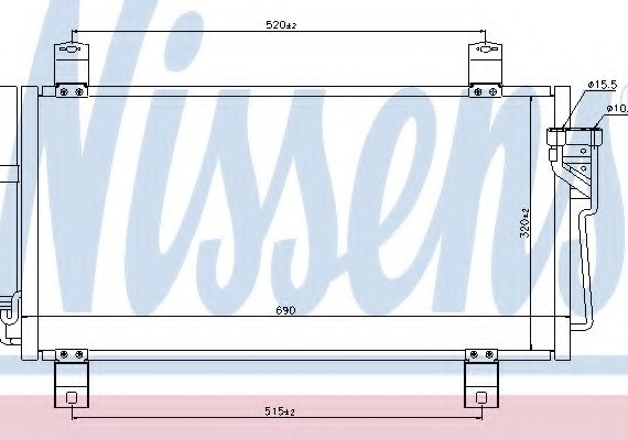 940032 NISSENS (Дания) Радиатор кондиционера 940032 NISSENS