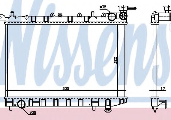 62974 NISSENS (Дания) Радиатор охлаждения 62974 NISSENS