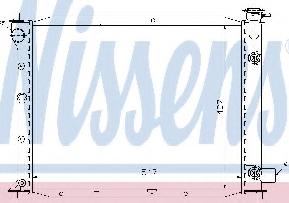 62016 NISSENS (Дания) Радиатор охолоджування 62016 NISSENS