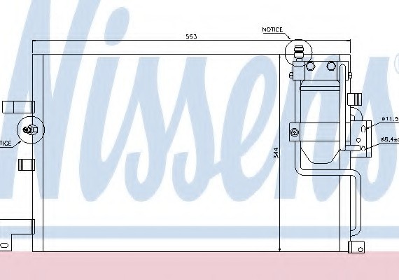 94504 NISSENS (Дания) Конденсер кондиціонера 94504 NISSENS