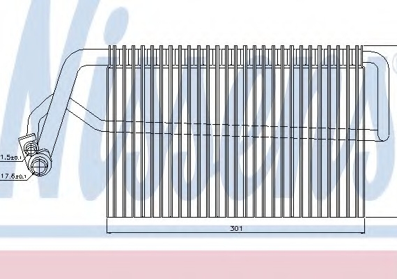 92221 NISSENS (Дания) Випарювач кондиціонера 92221 NISSENS