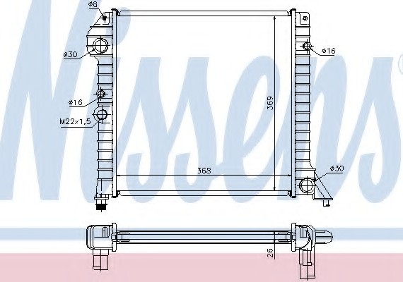 65518 NISSENS (Дания) Радиатор охлаждения 65518 NISSENS