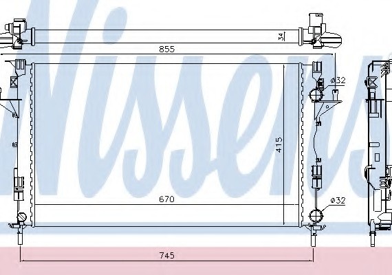 63816 NISSENS (Дания) Радиатор охлаждения 63816 NISSENS