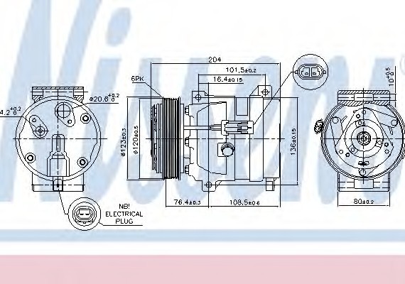 89217 NISSENS (Дания) Компрессор кондиціонера 89217 NISSENS