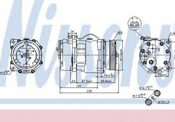 89165 NISSENS (Дания) Компрессор кондиционера 89165 NISSENS