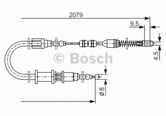 1987477141 BOSCH Трос ручного гальма 1987477141 BOSCH