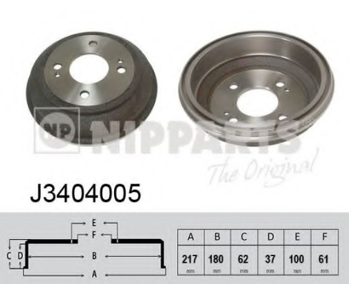 J3404005 NIPPARTS (Нидерланды) Барабан тормозной J3404005 NIPPARTS