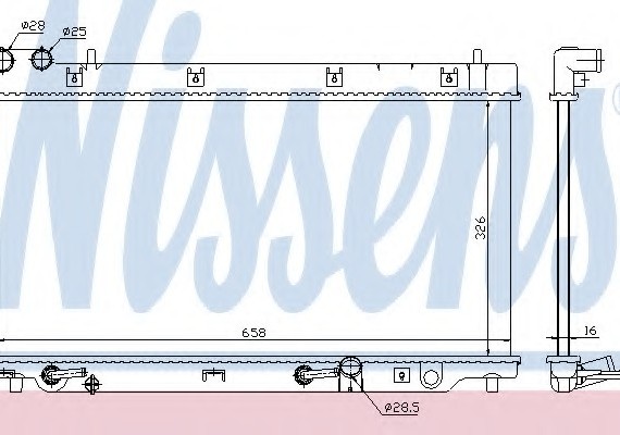 68098 NISSENS (Дания) Радиатор охлаждения 68098 NISSENS