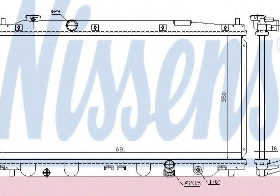 68150 NISSENS (Дания) Радиатор охлаждения 68150 NISSENS