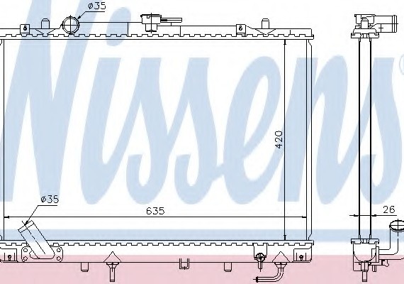 68154 NISSENS (Дания) Радиатор охлаждения 68154 NISSENS