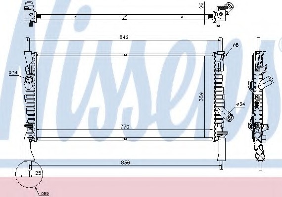 69226 NISSENS (Дания) Радиатор охлаждения 69226 NISSENS