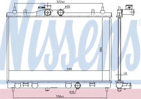 68741 NISSENS (Дания) Радиатор охлаждения 68741 NISSENS