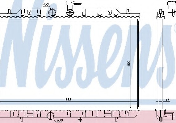 67365 NISSENS (Дания) Радиатор охлаждения 67365 NISSENS