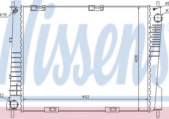 67283 NISSENS (Дания) Радиатор охлаждения 67283 NISSENS